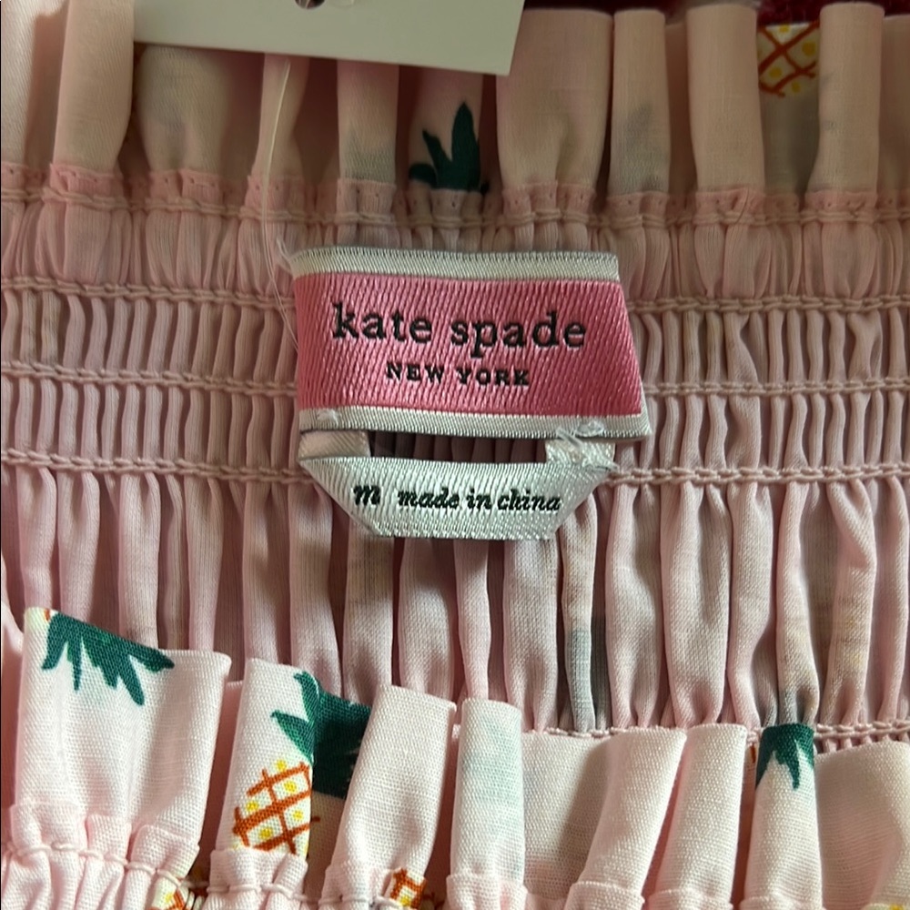 NWT Kate Spade Pink Pineapple Tank Top Medium - Picture 7 of 8